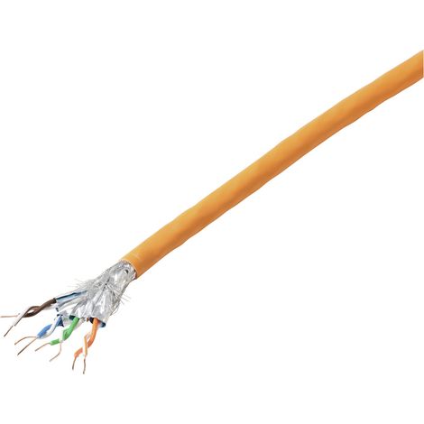 TRU COMPONENTS Netzwerkkabel CAT 7 S/FTP 4 x 2 x 0.24 mm² CPR-Dca zertifiziert Orange 100 m