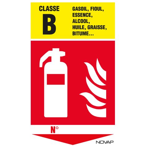 Panneau Extincteur classe B - Rigide 330x200mm - 4034881