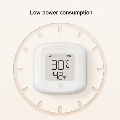 Tuya ZigBee testeur de température et d'humidité affichage numérique application de téléphone portable contrôle à distance liaison intelligente hygrothermographe appareil de maison intelligente. (1/5)