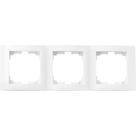 Cadre triple vertical - 3 postes - ABS blanc - 223x81mm - LOGI (1/2)