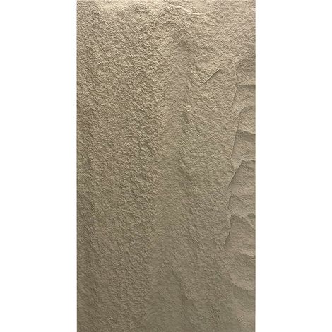 Ensemble de 10 panneaux décoratifs effet pierre 3D, revêtement mural PU 7,2 m², 120x60x3 cm, gris ciment