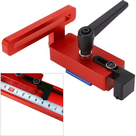 Butée de rail type 45 pour le travail du bois, butée de rail désalignée type 45, rail de guidage type 45 pour le travail du bois, butée de rail en T désalignée en alliage d'aluminium pour rails de gui (1/5)