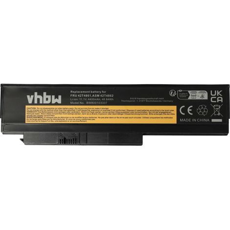 vhbw Akku kompatibel mit Lenovo ThinkPad X230i, X220, X220i, X220s, X230 Notebook (4400 mAh, 11,1 V, Li-Ion) (1/5)