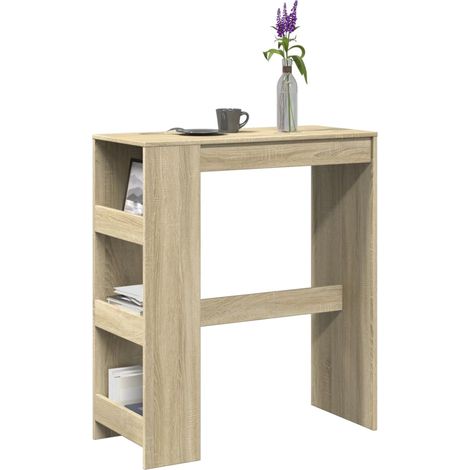 vidaXL Bar Table with Racks Sonoma Oak 90x40x103,5 cm Engineered Wood