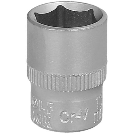 Llave Vaso 1/4" Hexagonal 13 mm. Perfil de 6 caras. Acero Cromo Vanadio, Aristas Redondas (1/5)