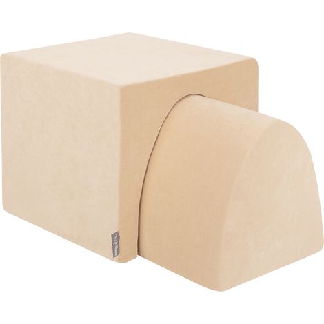 KiddyMoon Schaumstoff-Spielplatz Velvet PPZV-212 Beige Sand Hill/Tunnel-Spielplatzspielzeug (1/2)