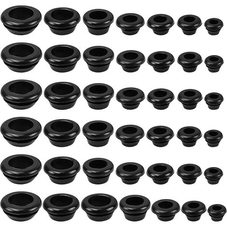 100 Pieces Rubber Wire Clips 0.118/0.157/0.197/0.236/0.276/0.315/0.394/0.472/0.551/16mm (1/5)