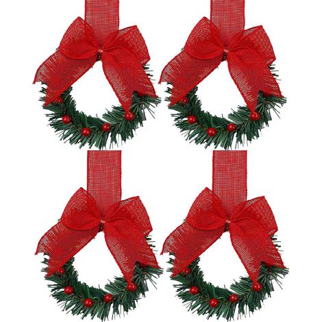 Guirlande De Porte De Cuisine - 55 X 13 Cm - Tissu Lin Et Plastique - Pour Décoration Intérieure Extérieure Noël - Lot De 4 (1/5)