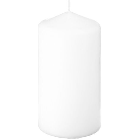 Bougie Ronde "Hugo" 14cm Blanc (1/3)