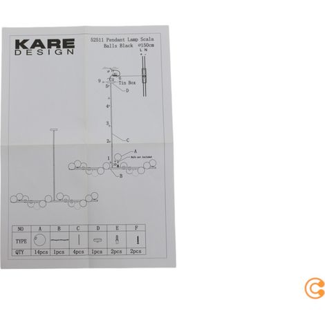 [GEBRAUCHT] Kare Scala Balls Hängeleuchte Hängelampe Deckenleuchte Deckenlampe Lampe Leuc503 B-Ware