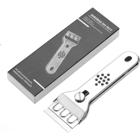 Raschietto per vernice in acciaio inox - Raschietto in ceramica - Raschietto professionale per vetro - Rimuovi colla - Vernice (1/5)