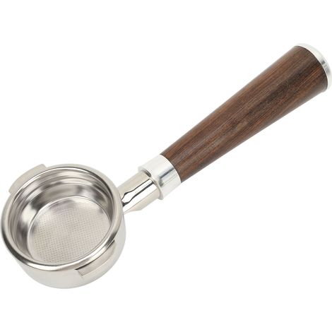 Porte-filtre sans fond de 58 mm pour Expobar série E61, en acier inoxydable avec poignée en bois (1/5)