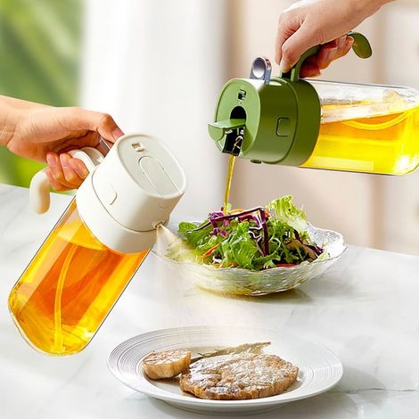TRADE SHOP - Spruzzatore Dispenser Olio 2in1 Da 550ml Impugnatura Ergonomica Tappo A Scatto Automatico - (1/5)