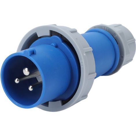 Clavija aérea industrial IP67 con arandela de seguridad – 16A / 32A – Varias configuraciones (1/2)