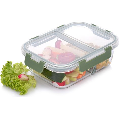 Lunchbox mit Fach, ideal für Mittagessen, 980 ml, duka