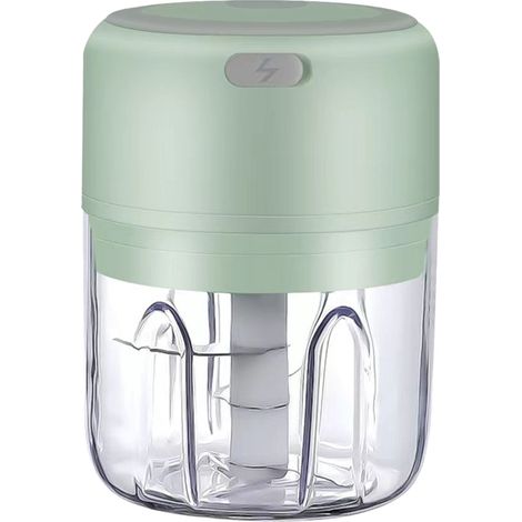 Hachoir à Ail Électrique 250 ml Sans Fil Multifonction Amovible Mini Coupe-Légumes pour Gingembre Oignon Herbes (1/5)