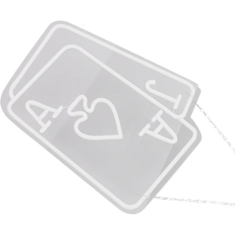Enseignes lumineuses LED Poker, enseignes lumineuses de cartes à jouer pour la décoration murale, chambre, casino, bar, hôtel, salle de jeux, fête d'anniversaire, J Poker (1/5)