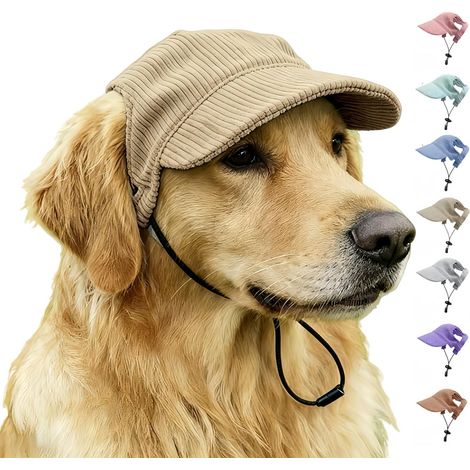 Casquette de baseball pour animaux de compagnie avec trous d'oreille, multicolore, chapeau de soleil pour chien et chat, pour l'été et l'automne, casquette de baseball pour chien et jouet de plage (1/5)