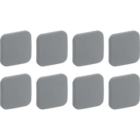 Butées de Porte Protectrices Murales, XU, Pack de de 8 Tampons de Poignée de Porte en Silicone Souple, Carré Autocollant de Protection de Poignée de Porte pour Maison Bureau, Gris - KZQ