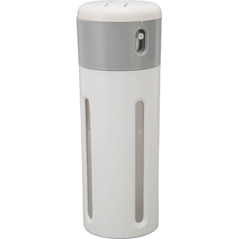 Flacon distributeur de shampoing 4 en 1, portable et pratique, idéal pour les voyages et les articles de toilette (gris) (1/5)