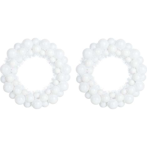 Coronas de Bolas de Navidad 2 pcs 33 x 33 x 7 cm Poliestireno vidaXL
