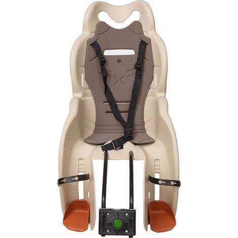 SEGGIOLINO BICI BICICLETTA BAMBINO ATTACCO TELAIO 22 Kg POSTERIORE BEIGE 930 san (1/4)