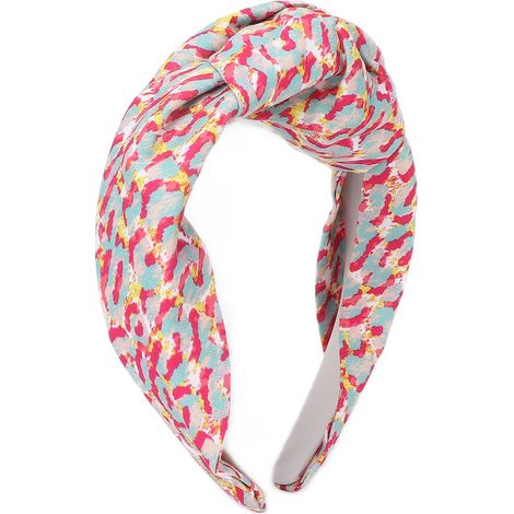 Bandeaux à nœuds croisés tendance, larges bandeaux tricotés, accessoires pour cheveux femmes et filles, rose (1/5)