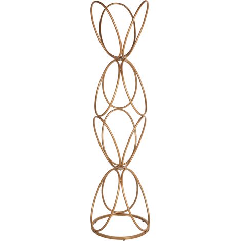 Perchero de metal moderno de interior decorativo con estante dorado Walters