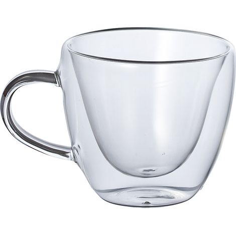 Casa collection set 2 tazze tè vetro borosilicato 160 ml