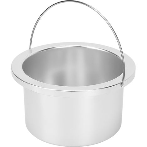 Pot de remplacement en aluminium 4,13 pouces pour chauffe-cire, chauffage rapide et homogène, finition argentée. (1/5)
