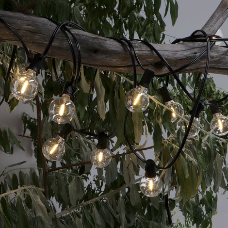 IluminaShop - Guirnalda LED Solar de 15 Bombillas 7,5M Exterior IP54 Sensor Crepuscular  Blanco Calido 2700K (1/5)