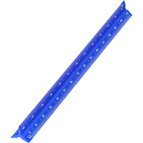 1 Règle triangulaire légère en aluminium avec graduations gravées (1/5)