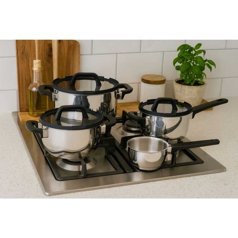 Batteria da cucina - Tutti i fuochi, incluso induzione - COSY & TRENDY - CASCADE - Acciaio inossidabile - 7 pezzi (1/3)