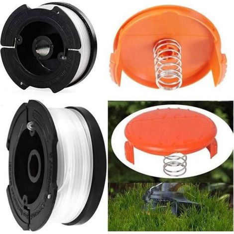 8pcs Bobine fil coupe bordure - Compatible Black Decker Inclut couvercles et ressorts - Coupe bordures GL STC (1/5)
