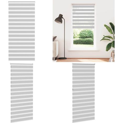 vidaXL Zebrarollo Hellgrau 105x230 cm Stoffbreite 100,9 cm Polyester (1/5)