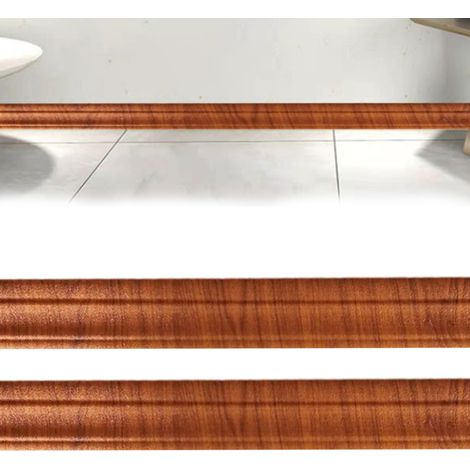 Bordure Mural Auto-Adhésive - Moulure en Mousse Flexible PE - Ligne de Décoration Murale 3D pour Cadres de Miroir Portes et Meubles - 2,3 m x 8 cm x 8 mm (1/5)