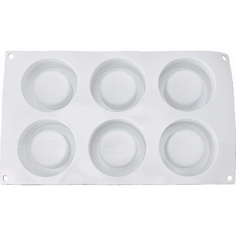 Moule en Silicone pour gâteau Mousse, antiadhésif, résistant à la chaleur, bricolage 3D, cuisson de desserts français, crème glacée, chocolat, 6 cavités (1/5)