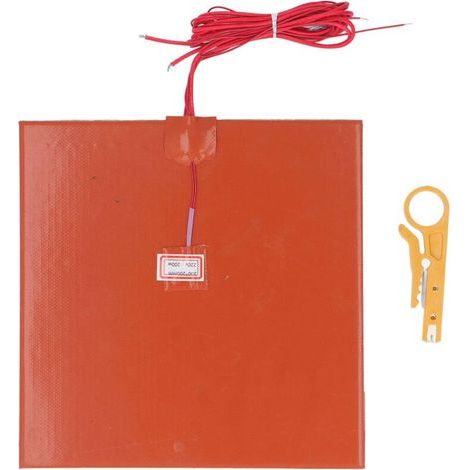 AC 220V 200W Tapis Chauffant électrique, Coussin Chauffant en Caoutchouc de Silicone avec Pince à Fil Tapis Chauffant Flexible pour la Maison/l'industrie/l'isolation D'instruments. Tapis chauf (1/5)