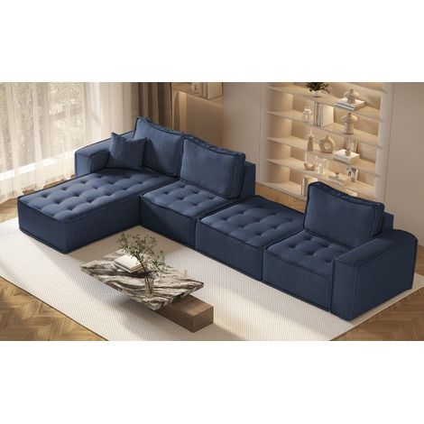 Bohoo modulare Ecke XL Blau Links (1/5)