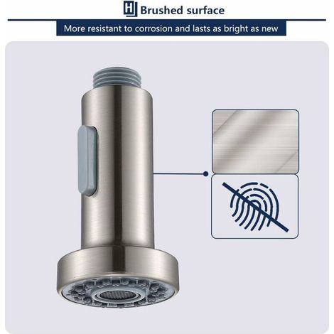 Douchette Robinet Mitigeur Evier Cuisine Press Down Pro Tête 2 Fonctions Jets Mitigeur Cuisine Douchette Universelle Accessoire Robinetterie (1/4)
