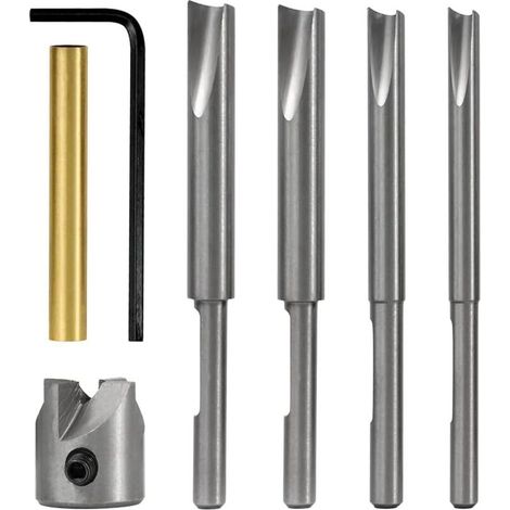 7 Pièces Ensemble de Moulin à Stylo Ébauches de Stylo pour le Tournage Du Bois avec de Coupe Pilotes, 7 Mm, 8 Mm, 3/8 Pouces, Ensemble de Coupe-Bordure de 10 mm (1/5)