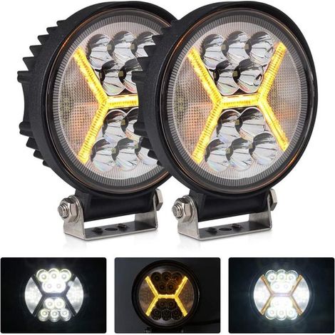 focos LED de trabajo de 132 W y 12 V para tractor, camión y vehículos todoterreno - 13200 lúmenes (1/5)