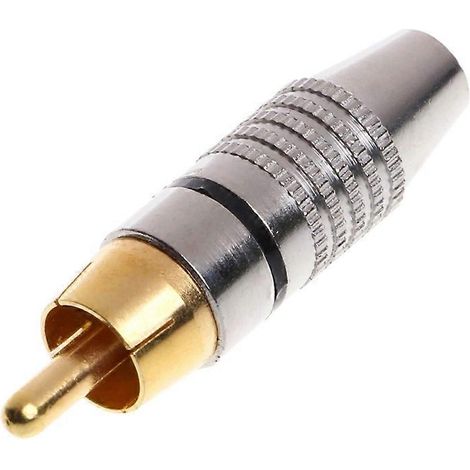 10 ou 20 connecteurs RCA plaqués or pour câble vidéo verrouillable (1/5)