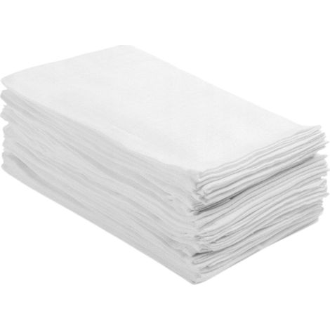 Couches lavables blanches épaisses 100 % coton 70 cm x 80 cm, lot de 20
