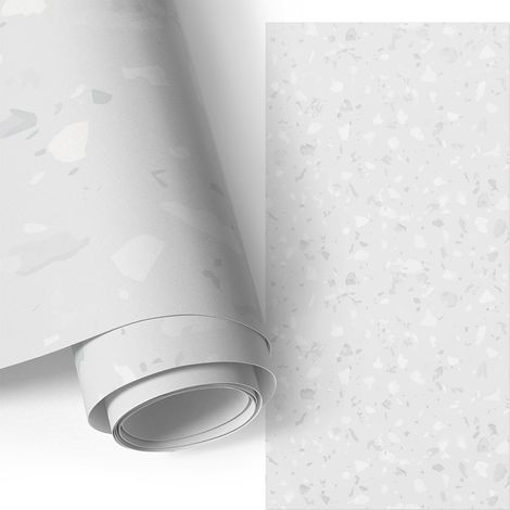 Klebefolie für Möbel - Möbelfolie - Selbstklebefolie - Kleiderschrank - Kommode - Schreibtisch - Terrazzo-Muster 65x130 cm