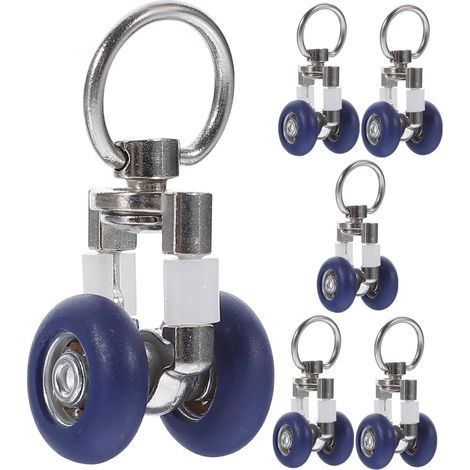 12 Pièces Poulie De Piste Incurvé Clip De Pincement De Planeur Rouleaux De Rail De Rideau Plafond De Diviseur De Pièce Mettre En Sourdine Matériel Faire Tourner Acier Inoxydable (1/5)