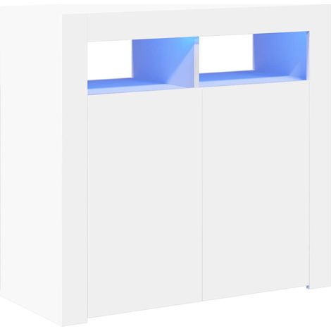 Maison Exclusive - Credenza con Luci LED Bianca 80x35x75 cm