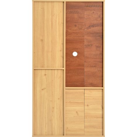 Vitrina moderna con LED 15 colores y puerta de cristal 77,5x40x150 cm HOMVRA (1/5)