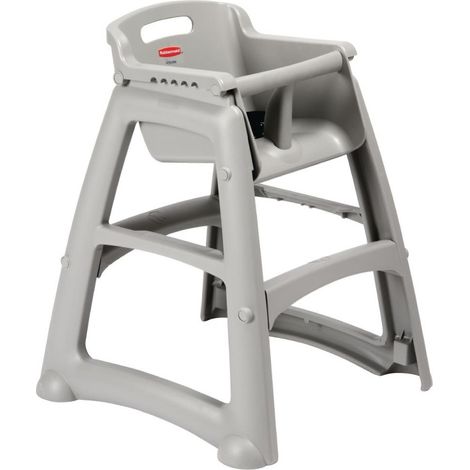 Chaise haute empilable platine - RUBBERMAID (1/4)