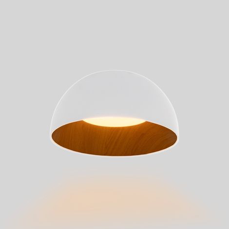 CCT LED Deckenleuchte 12W Holzoptik ø35cm